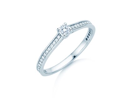 Verlovingsring Surprise Pavé in 9K witgoud met diamanten 0,33ct G/SI