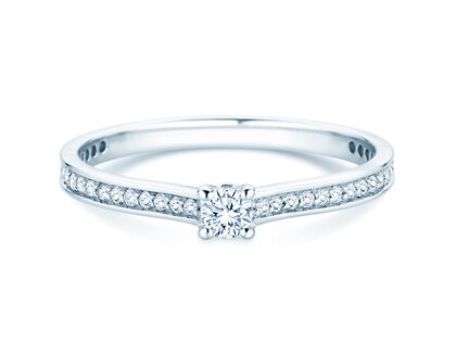 Verlovingsring Surprise Pavé in 9K witgoud met diamanten 0,33ct G/SI