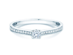 Verlovingsring Surprise Pavé in 9K witgoud met diamanten 0,33ct G/SI