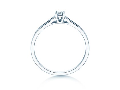 Verlovingsring Surprise Pavé in 9K witgoud met diamanten 0,33ct G/SI