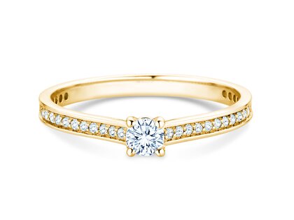 Verlovingsring Surprise Pavé in 9K geelgoud met diamanten 0,38ct G/SI