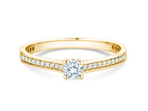Verlovingsring Surprise Pavé in 9K geelgoud met diamanten 0,38ct G/SI