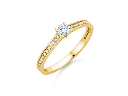 Verlovingsring Surprise Pavé in 9K geelgoud met diamanten 0,38ct G/SI