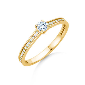 Verlovingsring Surprise Pavé in 9K geelgoud met diamanten 0,38ct G/SI