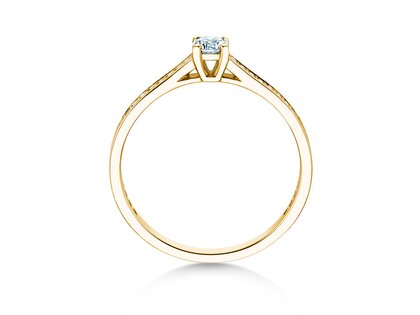 Verlovingsring Surprise Pavé in 9K geelgoud met diamanten 0,38ct G/SI