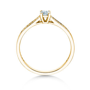 Verlovingsring Surprise Pavé in 9K geelgoud met diamanten 0,38ct G/SI