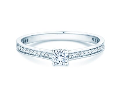 Verlovingsring Surprise Pavé in 9K witgoud met diamanten 0,38ct G/SI