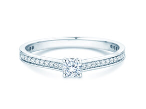 Verlovingsring Surprise Pavé in 9K witgoud met diamanten 0,38ct G/SI