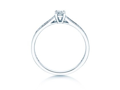 Verlovingsring Surprise Pavé in 9K witgoud met diamanten 0,38ct G/SI
