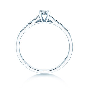Verlovingsring Surprise Pavé in 9K witgoud met diamanten 0,38ct G/SI