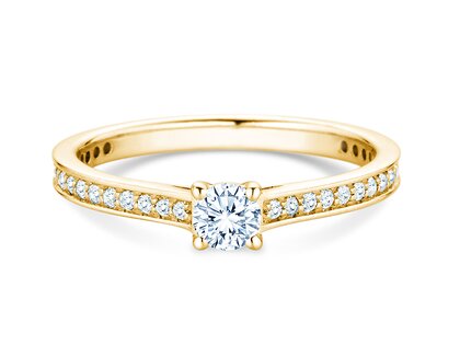 Verlovingsring Surprise Pavé in 9K geelgoud met diamanten 0,49ct G/SI