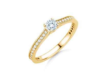 Verlovingsring Surprise Pavé in 9K geelgoud met diamanten 0,49ct G/SI