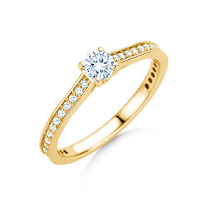 Verlovingsring Surprise Pavé in 9K geelgoud met diamanten 0,49ct G/SI