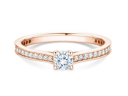 Verlovingsring Surprise Pavé in 14K roségoud met diamanten 0,49ct G/SI