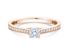 Verlovingsring Surprise Pavé in 14K roségoud met diamanten 0,49ct G/SI