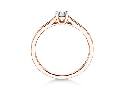 Verlovingsring Surprise Pavé in 14K roségoud met diamanten 0,49ct G/SI