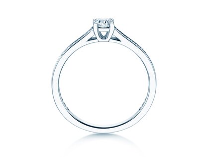 Verlovingsring Surprise Pavé in 9K witgoud met diamanten 0,49ct G/SI
