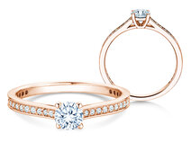 Verlovingsring Surprise Pavé in 14K roségoud met diamanten 0,64ct G/SI