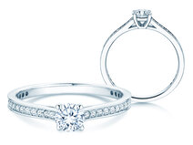 Verlovingsring Surprise Pavé in 14K witgoud met diamanten 0,64ct G/SI