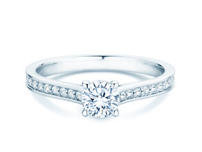 Verlovingsring Surprise Pavé in 9K witgoud met diamanten 0,71ct G/SI