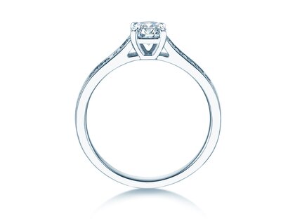 Verlovingsring Surprise Pavé in 9K witgoud met diamanten 0,71ct G/SI