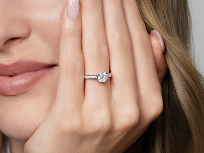 Verlovingsring Surprise Pavé in 9K witgoud met diamanten 1,28ct G/SI