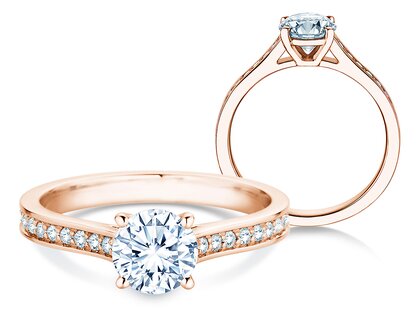 Verlovingsring Surprise Pavé in 14K roségoud met diamanten 1,28ct G/SI