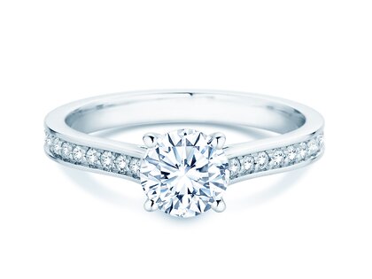 Verlovingsring Surprise Pavé in 9K witgoud met diamanten 1,28ct G/SI