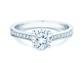 Verlovingsring Surprise Pavé in 9K witgoud met diamanten 1,28ct G/SI