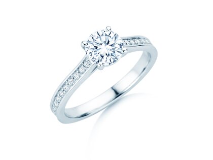 Verlovingsring Surprise Pavé in 9K witgoud met diamanten 1,28ct G/SI