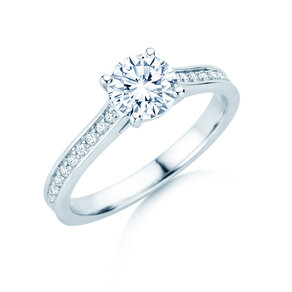 Verlovingsring Surprise Pavé in 9K witgoud met diamanten 1,28ct G/SI