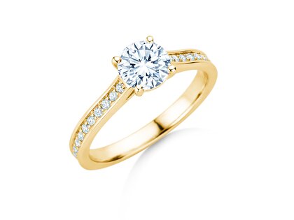 Verlovingsring Surprise Pavé in 9K geelgoud met diamanten 1,28ct G/SI