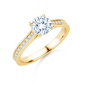 Verlovingsring Surprise Pavé in 9K geelgoud met diamanten 1,28ct G/SI