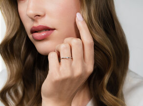 Verlovingsring Classic 4 in 14K witgoud met diamant 0,05ct H/SI