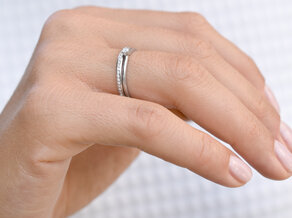 Verlovingsring Classic 4 in 18K witgoud met diamant 0,10ct H/SI
