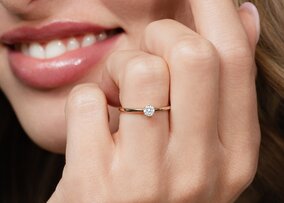 Verlovingsring Classic 4 in zilver 925/- met diamant 0,05ct G/SI