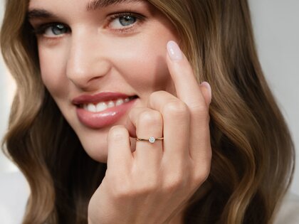 Verlovingsring Classic 4 in 9K roségoud met diamant 0,25ct H/SI