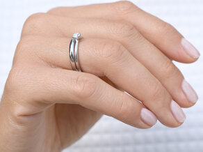 Verlovingsring Classic 4 in 9K witgoud met diamant 0,30ct H/SI