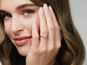 Verlovingsring Classic 4 in 14K witgoud met diamant 0,40ct H/SI