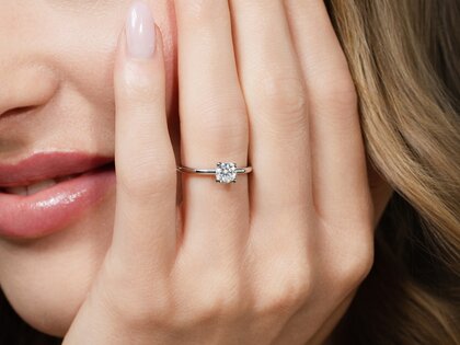 Verlovingsring Classic 4 in 18K geelgoud met diamant 0,60ct H/SI