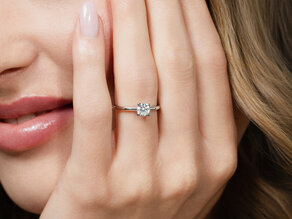 Verlovingsring Classic 4 in 18K roségoud met diamant 0,60ct H/SI