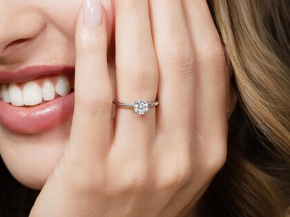 Verlovingsring Classic 4 in 14K geelgoud met diamant 0,75ct G/SI