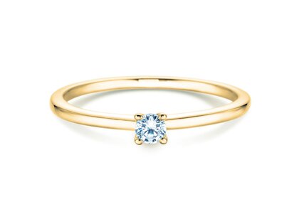 Verlovingsring Classic 4 in 14K geelgoud met diamant 0,10ct H/SI