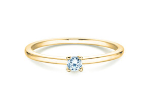 Verlovingsring Classic 4 in 14K geelgoud met diamant 0,10ct H/SI