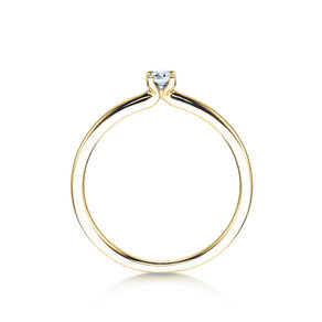 Verlovingsring Classic 4 in 14K geelgoud met diamant 0,10ct H/SI