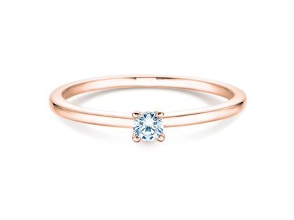 Verlovingsring Classic 4 in 18K roségoud met diamant 0,10ct H/SI