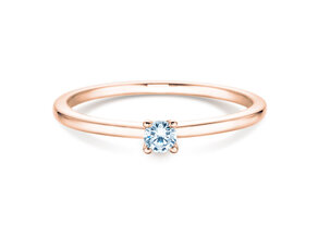 Verlovingsring Classic 4 in 18K roségoud met diamant 0,10ct H/SI