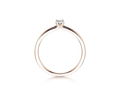 Verlovingsring Classic 4 in 18K roségoud met diamant 0,10ct H/SI