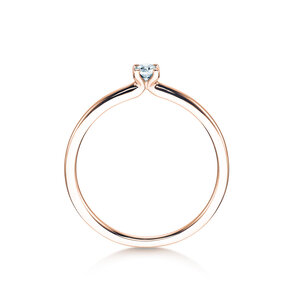 Verlovingsring Classic 4 in 18K roségoud met diamant 0,10ct H/SI