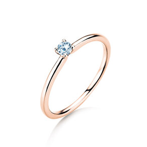 Verlovingsring Classic 4 in 18K roségoud met diamant 0,10ct H/SI